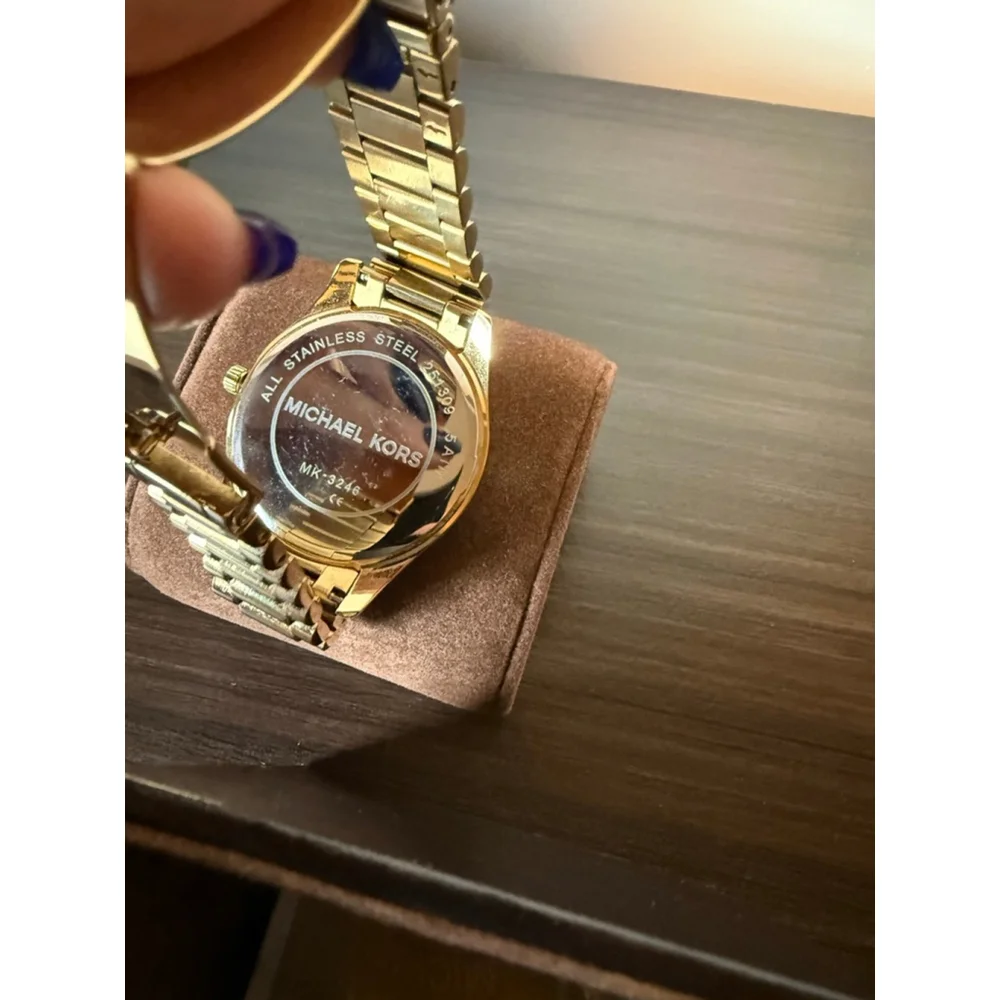 ✨ Michael Kors Gold Tone Crystal Dial Watch | Box + Extra Links ✨